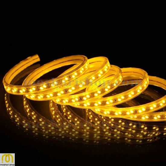 ریسه LED اس ام دی 5730 دولاین کهربایی تراکم 120