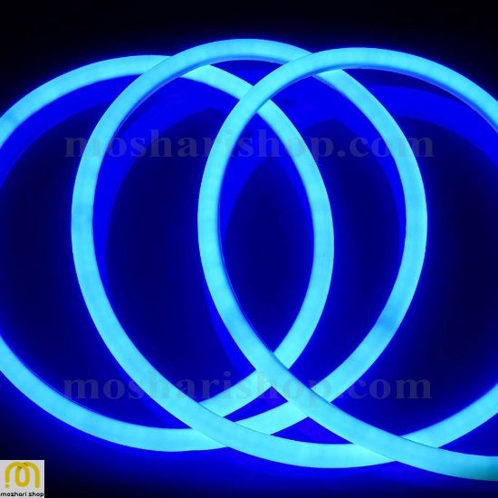 0001188_-8-_550 ریسه ال ای دی نئون فلکسی 8 وات آبی نیوان نور